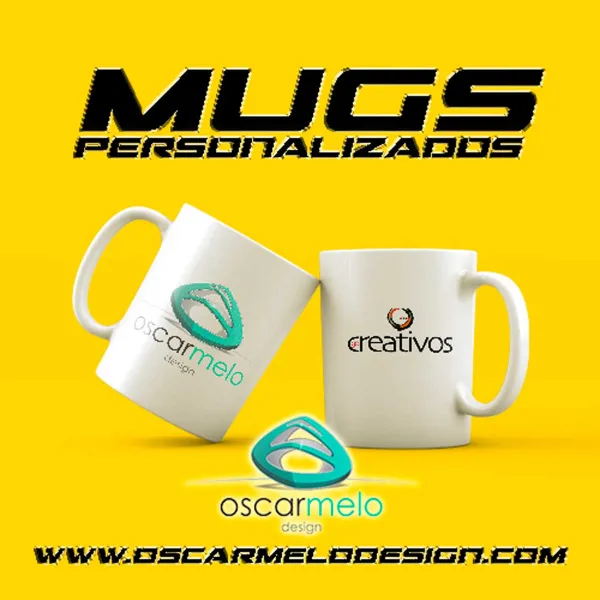 Mugs personalizados · Oscar Melo Design